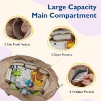 Bolsa de pañales para Bebé, Bolso de mano de gran capacidad, Bolsa de pañales de viaje, Bolsa de hospital para Nacimiento con Bolsa para Chupete - details 4