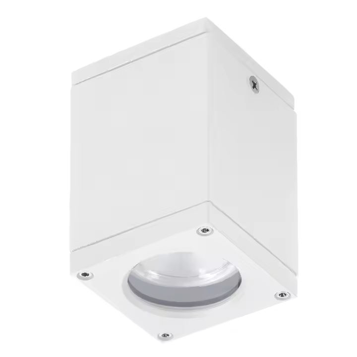 Novolux Lighting - Aplique de pared- CUB, uso exterior, GU10, 4,5W, IP54, aluminio, H9 cm, blanco, exterior - 1