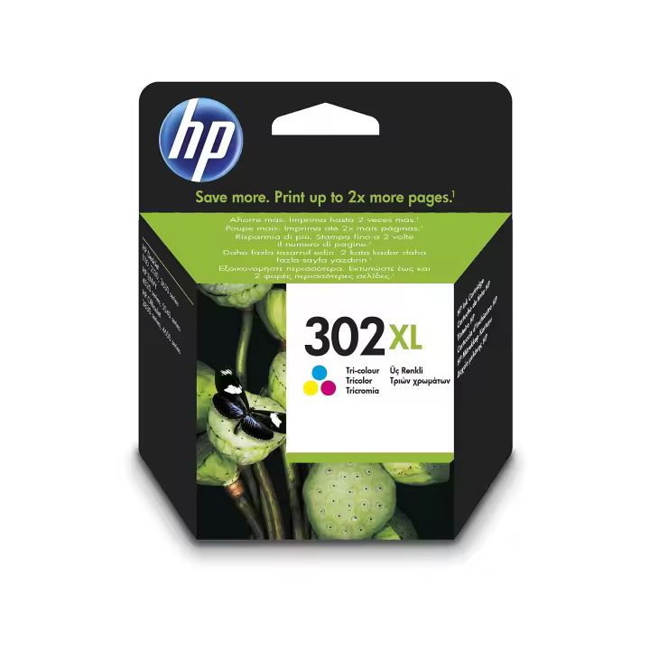 HP 302XL F6U67AE, Tricolor, Cartucho de Tinta de Alta Capacidad Original - 1