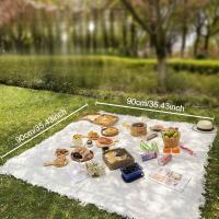 1PC Alfombra De Picnic Francesa Blanca Impermeable Para Exteriores Teléfono Móvil De Camping Playa Suelo De Tienda - details 5