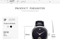 Reloj De Cuarzo Para Hombre SINOBI Original Con Correa De Cuero Moda Y Diseño Simple Resistentes Al Choque Y Al Agua - details 5