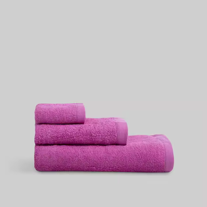 Llartextil Juego Toallas Classic 500 Gr Malva Ultra Suaves y Absorbentes - 1