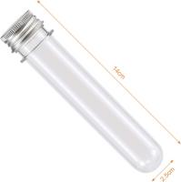 Juego de 12 Tubos de ensayo de plástico transparente de 40 ml - details 0