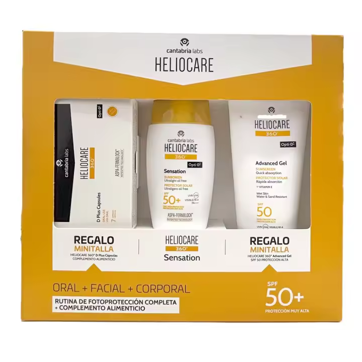 Heliocare 360º Sensation SPF50+ 50ml con 2 Muestras Gratis - Protección Solar de Amplio Espectro Contra UVA, UVB, Luz Visible e Infrarroja - 1