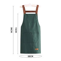 Delantal de cocina impermeable para hombres y mujeres, ropa de trabajo de Catering con bolsillos, limpieza de cafetería, restaurante, hogar, Hotel - details 0