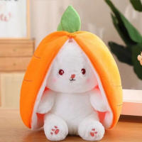 Juguete De Peluche Divertido Joy Kawaii En Forma De Zanahoria Y Fresa Que Se Transforma En Conejo Regalo De Cumpleaños O Navidad Para Niños - details 1