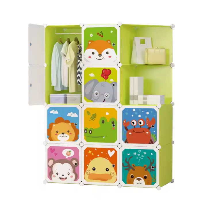 XOKOTAKI Armario Modular Infantil, Estantería de Módulos, Ropero para Niños, Organizador Modular, Estante de Almacenamiento para Hogar - 1