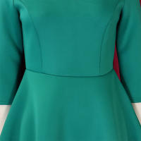 Vestido Elegante Para Mujer 2024 Moderno Cuello Redondo Tres Cuartos Ajustado a La Cadera A-Line Midi Fiesta Cumpleaños Cena Boda - details 24