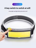 Linterna Frontal COB LED Super Brillante Recargable 180° Lámpara De Corbata Impermeable Para Actividades Al Aire Libre Como Pesca Senderismo Camping Y Ciclismo - details 4