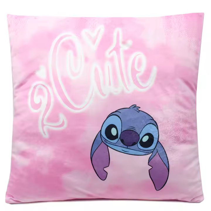 Cojín Decorativo Stitch 40x40 cm | Diseño Divertido y Colorido con el Personaje de Stitch | Tejido Suave 100% Microfibra | Ideal para Sofá, Cama o Habitación Infantil | Fácil de Limpiar | Perfecto como Regalo para Niños y Fans del Personaje - 1