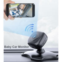 Monitor De Bebé WiFi Cámara De Vehículo Con Visión Nocturna Rotación De 360° Espejo Para Asiento Trasero Sin Cable Resolución SD 720P - details 5