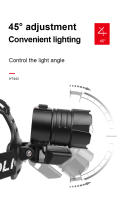 Linterna Frontal LED Potente XHP199 Con USB Recargable 18650 Para Pesca Y Camping Fuente De Luz LED XHP160 Ángulo De Haz 180° Impermeable - details 12