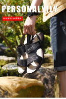 Sandalias De Verano Para Hombre Mocasines Casuales Con Tobillera Antideslizantes Abiertas Para Playa Y Exterior Material Superior De Cuero Artificial Suela De Goma - details 1