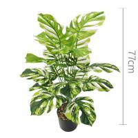 Bonsái Simulado De Hoja Grande Ornamento De Maceta Planta Artificial Hyphosis Para Decoración De Oficina Y Hogar Estilo Tortuga - details 19