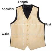 Chaleco De Novio Para Bodas Y Fiestas 1 Pieza Ajustado Color Sólido Moda Masculina Prenda Formal De Poliéster Y Rayón - details 0