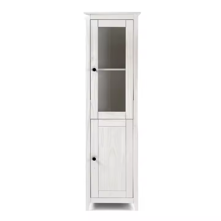 Buyqualia - Vitrina OSMA, 1 Puerta + 1 Puerta. 180x50x35, Blanco Abierto - 1