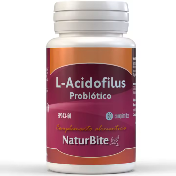 Naturbite. L-Acidophilus 500 Millones CFU para una Flora Intestinal Saludable y Equilibrio Inmunológico. - 1