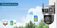 Cámara De Seguridad IP Exterior HD 6K 12MP Con Visión Nocturna Y Detección De Corpo PIR Cámara Inalámbrica WIFI 4G SIM Tarjeta Triple Pantalla CCTV - details 1