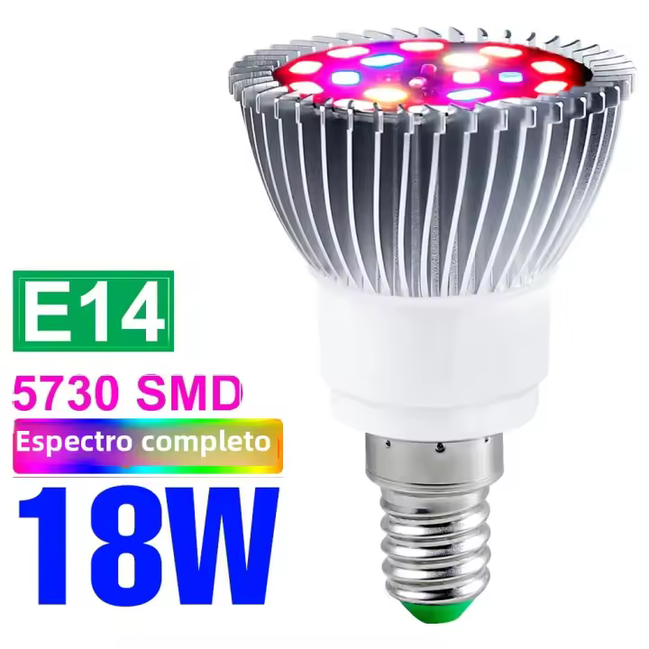 Bombilla LED De Espectro Completo Para Cultivo 220V E27 Phytolamp Para Plantas E14 UV Lámpara De Flores Indoor Semillas De Hidroponia Luces De Crecimiento - 1