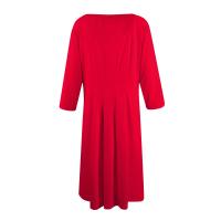 Vestido Largo De Manga Larga Para Mujer Casual Suéter Con Bolsillos Estilo Swing Suelto Cuello Redondo Color Sólido Vestido Robe - details 17