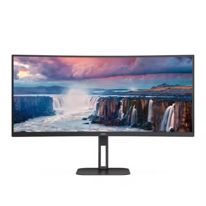 Monitor Profesional Ultraparonámico Curvo AOC CU34V5C/BK 34"/ WQHD/ Multimedia/ Negro - 1