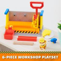 SPIN MASTER - RUBBLE & CREW - Pack Taller CONSTRUCCIÓN + Figura Rubble + Arena MÁGICA DE Kinetic Sand + Accesorios - Patrulla Canina Juguetes - Juegos Infantiles - 6067082 - Juguetes Niños +3 Años - details 2
