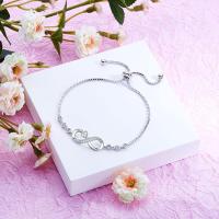 Pulsera Mujer Plata de Ley 925 Infinito Amor Pulseras de Zirconia Cúbica Corazón,Pulsera Mujer Plata de Ley 925 Infinito Pulseras Ajustable - details 5