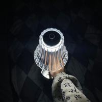 Lámpara De Mesa Recargable Con Sensor Táctil De Diamante De Cristal Luz Nocturna LED Dimmable En 3 Colores Para Decoración Del Hogar Sin Cable - details 10
