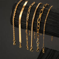 Juego De Máximo 6PCS Cadena De Serpiente Plana Dorada Para Hombres Y Mujeres Joyería De Moda Clásica Vintage Regalo Ideal Para Fiestas Bodas Aniversarios Viajes Uso Diario - details 5