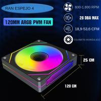 Ventilador De Torre 120mm Prism 4Pro ARGB Con Iluminación Sincronizada 3PIN Y 4PIN PWM Ventilador De Enfriamiento Para PC - details 1