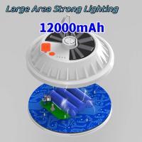 Lámpara De Camping Recargable 12000mAh LED Solar Portátil Para Tienda De Camping Linterna De Emergencia Exterior Con Batería De Almacenamiento - details 3