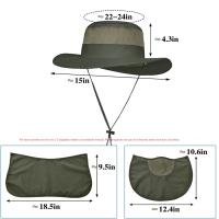 Gorro De Pesca Al Aire Libre Con Pico Ancho Y Protección Solar UPF 50+ Para Actividades Al Aire Libre Caminata Y Jardín Gorro De Sol Para Hombre Y Mujer - details 1