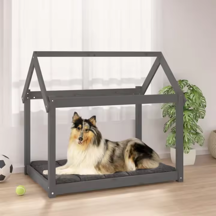 vidaXL Cama para Perros 101x70x90 cm Mascotas Cachorros Color Natural,  Blanco,  Gris y mas - 1