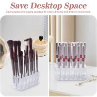 Organizador De Pinceles Para Uñas De Acrílico Con 26 Agujeros Soporte De Exhibición Para Maquillaje Y Herramientas De Uñas Caso De Mostrador - details 2