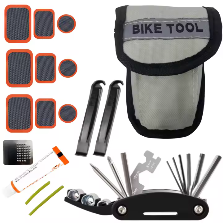 Kit de reparación de neumáticos para Bicicletas - 35 Piezas. Incluye Varios componentes Esenciales para Ciclistas, Motocicletas, Otros neumáticos de Goma inflables. essential by natural bio pharma - 1