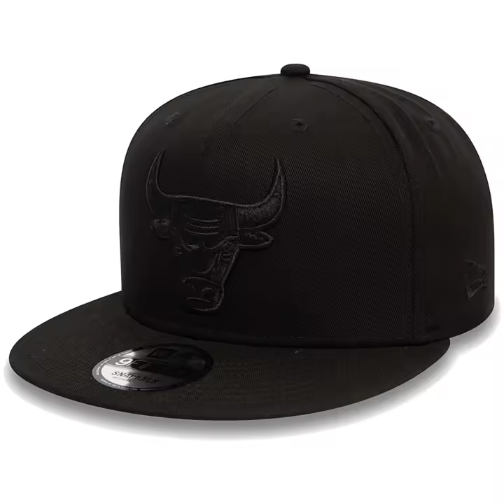 Gorra New Era Monochrome 9Fifty Chicago Bulls para hombre en color negro - 1