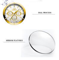Reloj De Pulsera De Lujo Para Hombre CHENXI Dial Dorado Cuarzo Acero Inoxidable Impermeable Reloj De Negocios Con Manos Luminosas Y Cierre De Seguridad - details 6