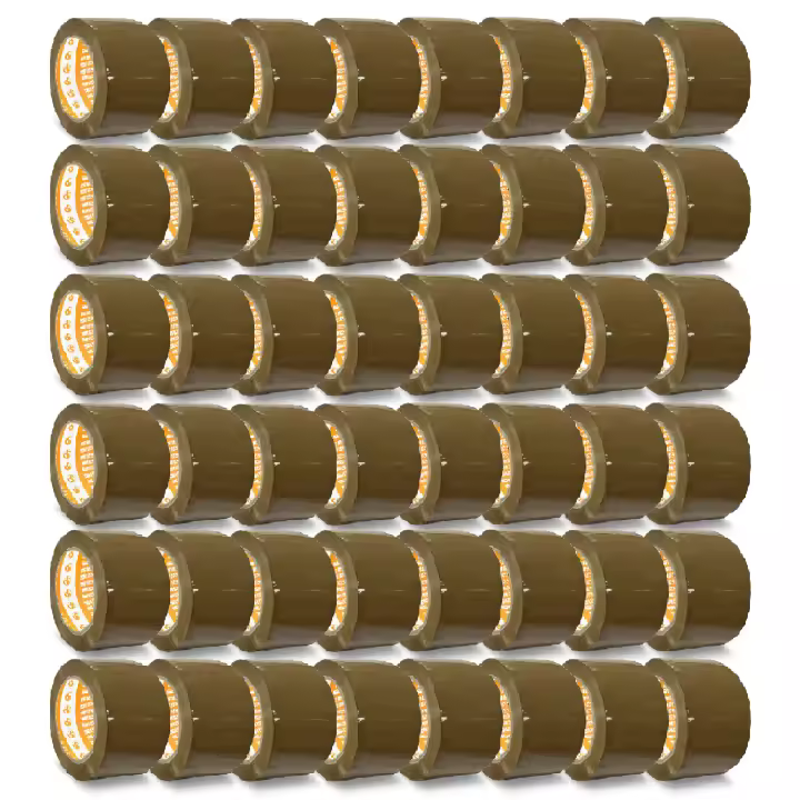 Cinta Embalar, Cinta Adhesiva Marrón, Precinto Embalar, Cinta de Embalar Cajas Mudanza y de Envío, Cinta Embalaje Marron Ancha 36 mm x 66 m - SIDI (48 uds) - 1