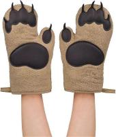 Cocina para hornear Barbacoa engrosamiento oso patias de oso poderes y guantes de cuerno, cuerno oso manos mitones, 1 par conjunto de 2 - details 1