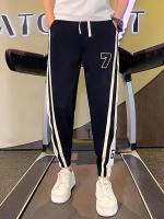 Nuevos Pantalones Deportivos Casuales Para Hombre 2024 Pantalones De Sudor Para Gimnasio Correr Entrenamiento Senderismo De Cierre Elástico Talla Media Polyester Skinny Fit - details 3
