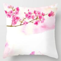 Funda De Cojín Cuadrada Rosa Con Flores 40x40 45x45 50x50 60x60 Cubierta Suave Para Sala De Estar/Mesa De Dormitorio - details 2