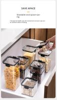 Jars De Almacenamiento Para Cocina Grandes Organizador De Granos Y Condimentos a Prueba De Humedad En Plástico Estilo Japonés - details 14
