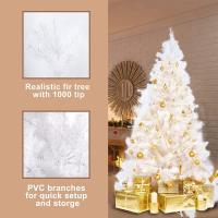 MEJORADA Árbol de Navidad Blanco Artificial Abeto Extra Relleno de Hoja Espumillón 150-240cm Arboles C/Soporte Metálico - details 8