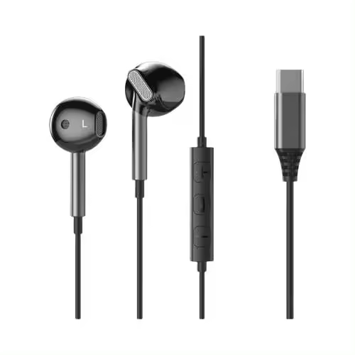 Auriculares type C para karaoke digital, auriculares semi-in-ear con cable de alta calidad para teléfono móvil. - 1