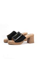 Paloma Wang sandalias mules dorados tacón medio detalle de hebilla - details 4