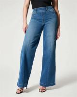 Jeans De Pierna Ancha Para Mujer Con Cintura Elástica Moda Chic Pantalones Casuales Cómodos Para Comerse Casualidad Denim - details 1
