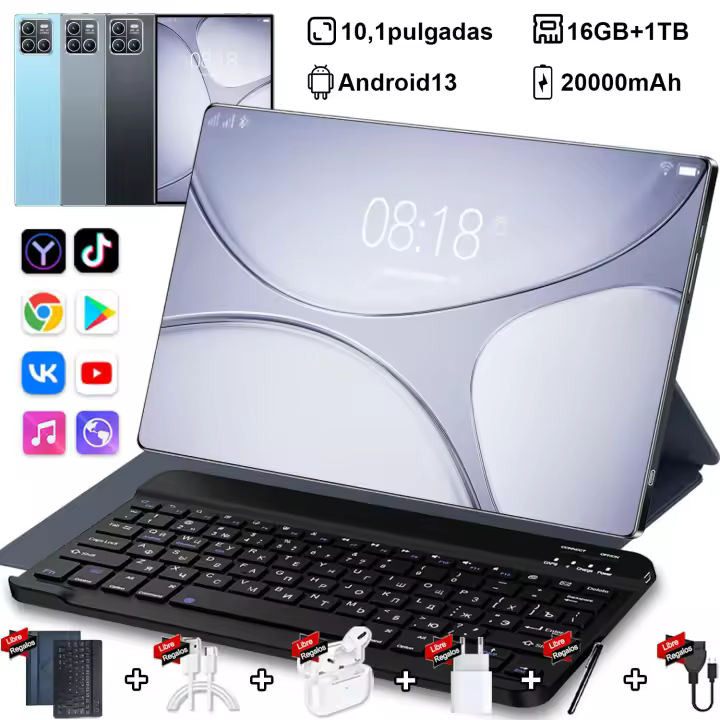 2025 Nueva tableta 5G 10,1 pulgadas Android 13,0 tableta 16GB Ram 1TB ROM tableta Doble Cámara WiFi tipy-C - 1
