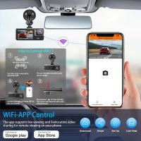 Cámara DVR De Coche WIFI 3 Canales Dash Cam Registrador Interior De Vehículo Mini Registrator FHD 1080P Video Recorder - details 5