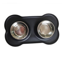Tazón De Alimentos Y Agua Para Perros De Doble Capa Antideslizante En Silicona Y Acero Inoxidable Resistente Y Duradera Para Mascotas - details 8
