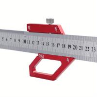 Bloque De Posicionamiento Para Regla De Hierro De Carpintería Herramienta De Medición Con Encontrador De Centro Y Ángulos De 45/60/90 Marcador De Línea Para Localizador De Regla - details 8